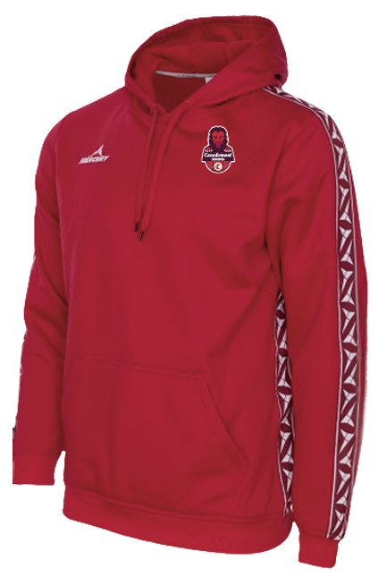 SUDADERA OFICIAL ROJA CON CAPUCHA 25-26
