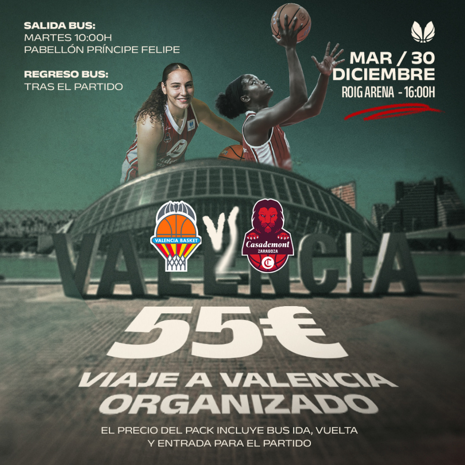 AUTOBÚS + ENTRADA A VALENCIA. 30 DE DICIEMBRE