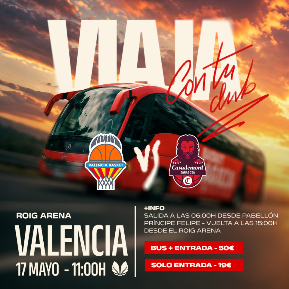 AUTOBÚS+ENTRADA A VALENCIA 17 DE MAYO