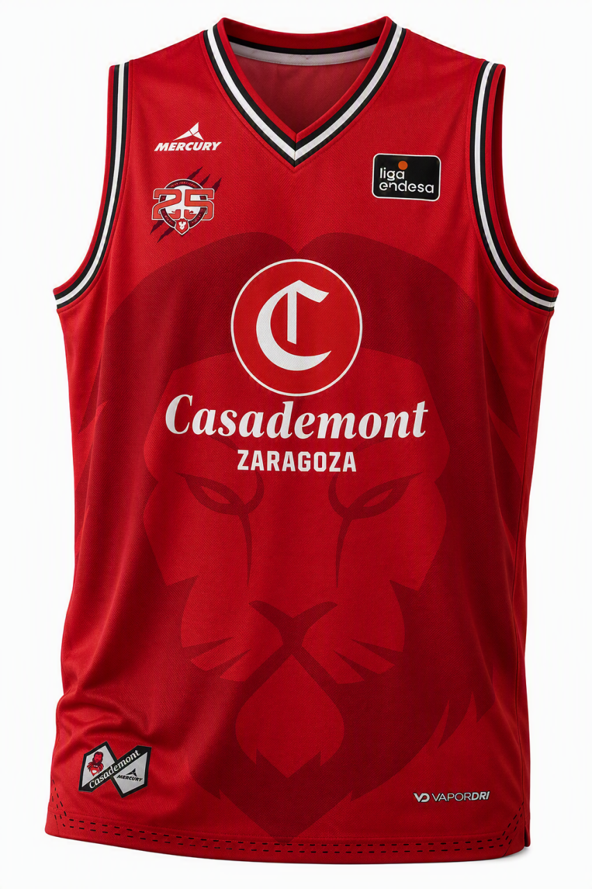 CAMISETA OFICIAL DE JUEGO ROJA ACB 26-27 