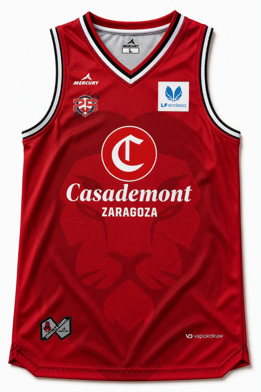 CAMISETA OFICIAL DE JUEGO ROJA FEMENINA 26-27 